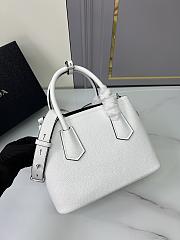 Prada Double Saffiano White Leather Tote Bag 25x18x12cm - 2