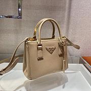 Prada Galleria Saffiano Beige Leather Micro 20x15x9cm - 6
