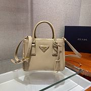 Prada Galleria Saffiano Beige Leather Micro 20x15x9cm - 4