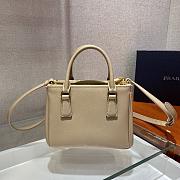 Prada Galleria Saffiano Beige Leather Micro 20x15x9cm - 3