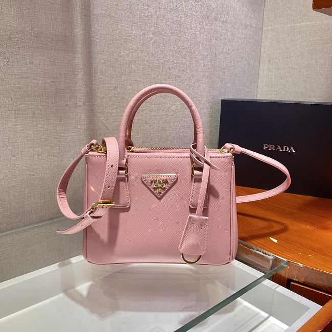 Prada Galleria Saffiano Pink Leather Micro 20x15x9cm - 1
