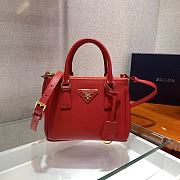 Prada Galleria Saffiano Red Leather Micro 20x15x9cm - 2