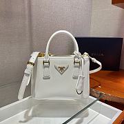 Prada Galleria Saffiano White Leather Micro 20x15x9cm - 1