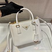 Prada Galleria Saffiano White Leather Micro 20x15x9cm - 4