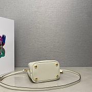 Prada Panier Saffiano Leather Bag White 15x16x9.5cm - 4