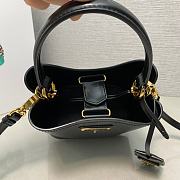 Prada Panier Saffiano Leather Bag Black 15x16x9.5cm - 5