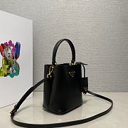 Prada Panier Saffiano Leather Bag Black 15x16x9.5cm - 2