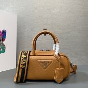 Prada Pattern Hand Bag Brown 24x12x8.5cm - 5