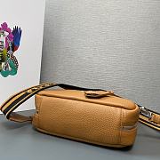 Prada Pattern Hand Bag Brown 24x12x8.5cm - 4