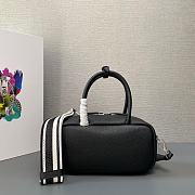 Prada Pattern Hand Bag Black 24x12x8.5cm - 2