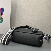 Prada Pattern Hand Bag Black 24x12x8.5cm - 5