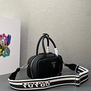Prada Pattern Hand Bag Black 24x12x8.5cm - 4