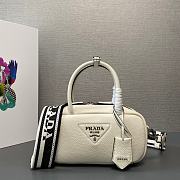 Prada Pattern Hand Bag White 24x12x8.5cm - 5