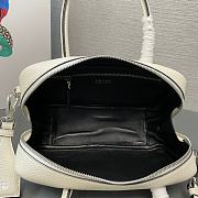 Prada Pattern Hand Bag White 24x12x8.5cm - 4