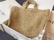 Prada Raffia Logo Tote Beige Bag Camel 40x15x34cm - 4