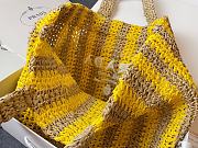 Prada Raffia Logo Tote Yellow Bag Camel 40x15x34cm - 4