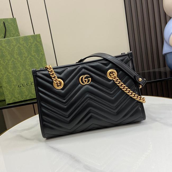 GG MARMONT SMALL TOTE BLACK Size 26x18x12CM - 1