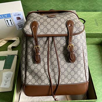 Gucci Backpack with Interlocking Brown Size 43x26x18cm