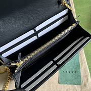 Gucci Blondie Continental Chain Black Size 21x10.5CM - 2