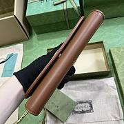 Gucci Blondie Continental Chain Brown Size 21x10.5CM - 6