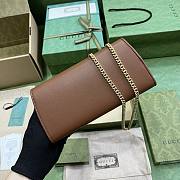 Gucci Blondie Continental Chain Brown Size 21x10.5CM - 4