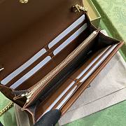 Gucci Blondie Continental Chain Brown Size 21x10.5CM - 3