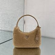 Prada Re-Edition 2000 Beige Wool 22x12x6cm - 4