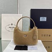 Prada Re-Edition 2000 Beige Wool 22x12x6cm - 3