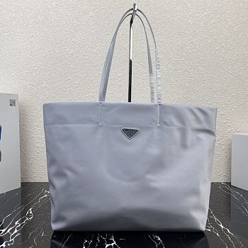 Prada Tessuto Tote Bag Grey Cloth Nylon 40×34×16cm