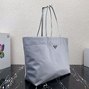 Prada Tessuto Tote Bag Grey Cloth Nylon 40×34×16cm - 2