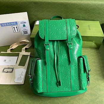 Gucci Jumbo Backpack Green Size 43x34cmx12cm