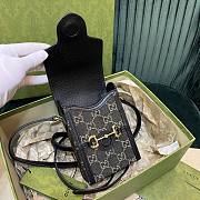 Gucci Horsebit 1955 Mini Black Size 11.5x17x4CM - 4