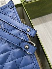 Gucci Mamont GG Tote Bag In Blue 26x19x11CM - 4