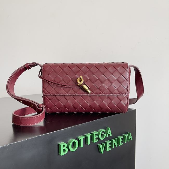 Bottega Veneta Andiamo Bag Plum Size 21x13x4cm - 1