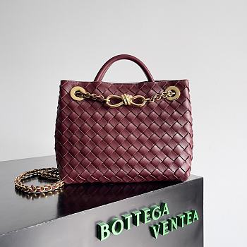 Bottega Veneta Andiamo Bag Plum Size 25x22x10cm