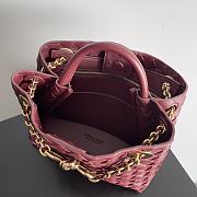 Bottega Veneta Andiamo Bag Plum Size 25x22x10cm - 5