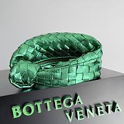 Bottega Veneta Jodie Rough Leather Green Size 23x15x5cm - 4