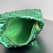 Bottega Veneta Jodie Rough Leather Green Size 23x15x5cm - 3