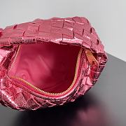 Bottega Veneta Jodie Rough Leather Pink Size 23x15x5cm - 6