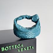 Bottega Veneta Jodie Shiny Leather Blue Size 23x15x5cm - 1