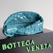 Bottega Veneta Jodie Shiny Leather Blue Size 23x15x5cm - 4