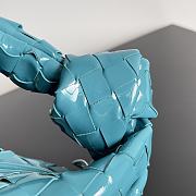 Bottega Veneta Jodie Shiny Leather Blue Size 23x15x5cm - 3