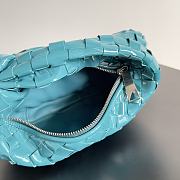 Bottega Veneta Jodie Shiny Leather Blue Size 23x15x5cm - 2