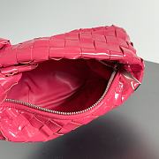 Bottega Veneta Jodie Shiny Leather Pink Size 23x15x5cm - 5