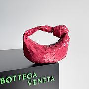 Bottega Veneta Jodie Shiny Leather Pink Size 23x15x5cm - 4