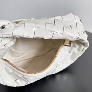 Bottega Veneta Jodie Shiny Leather White Size 23x15x5cm - 4