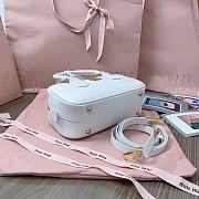 Miu Miu Arcadie Leather Bag Gold White 22x10x7cm - 4