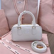 Miu Miu Arcadie Leather Bag White 22x10x7cm - 1