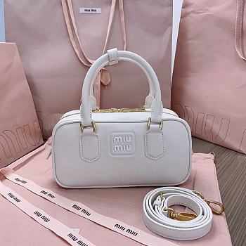 Miu Miu Arcadie Leather Bag White 22x10x7cm