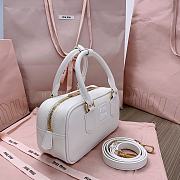Miu Miu Arcadie Leather Bag White 22x10x7cm - 3